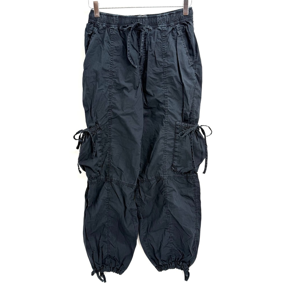 Abercrombie & Fitch Black Cargo Jogger Track Pants